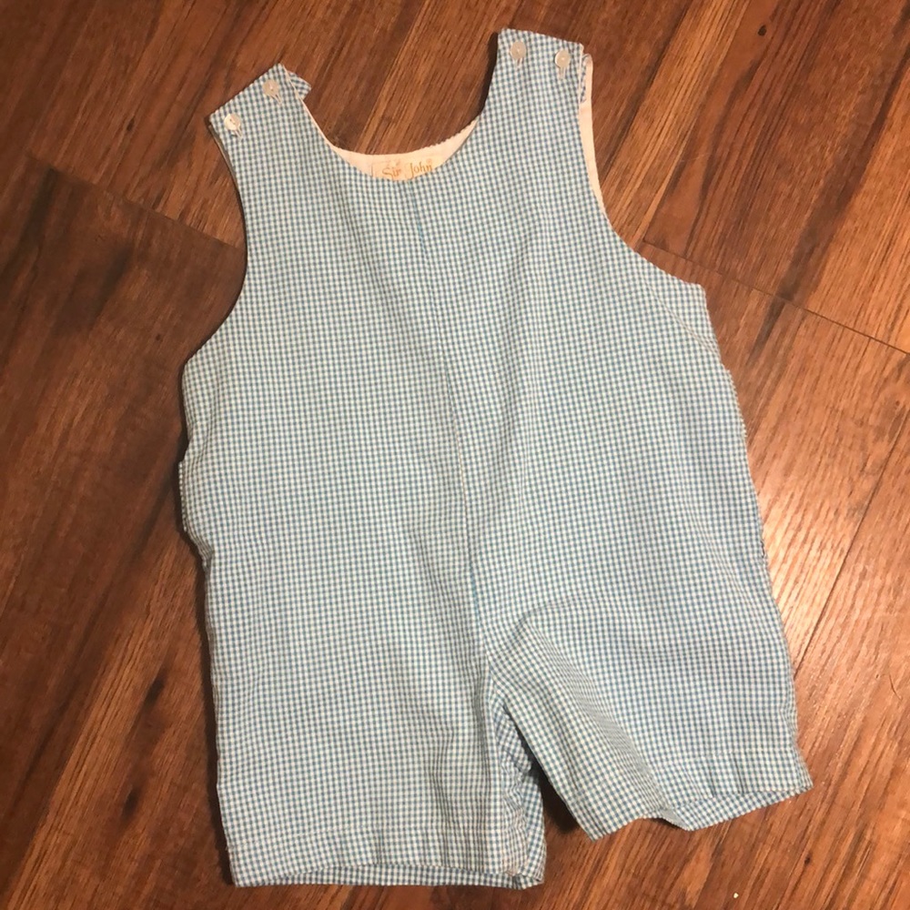 Sir John Gingham Romper